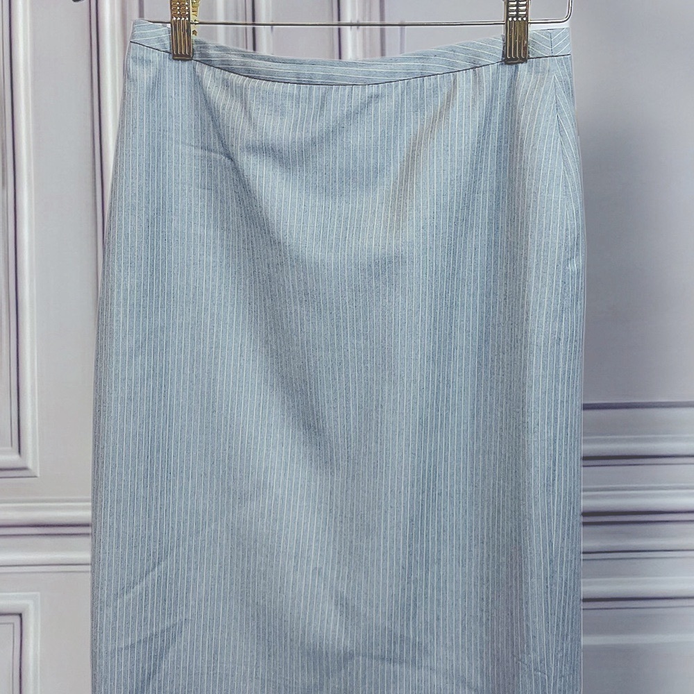 Brooks Brothers - Light Grey Thin Striped Pencil Skirt